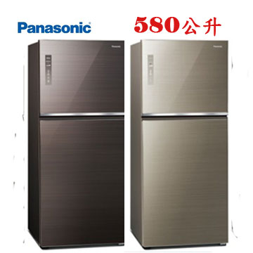 上揚家電-國際無邊框玻璃變頻雙門冰箱580公升(NR-B582TG-T/NR-B582TG-N)