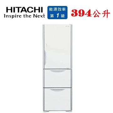 上揚家電-日立變頻琉璃三門冰箱394公升(RG41B/RG41BL)